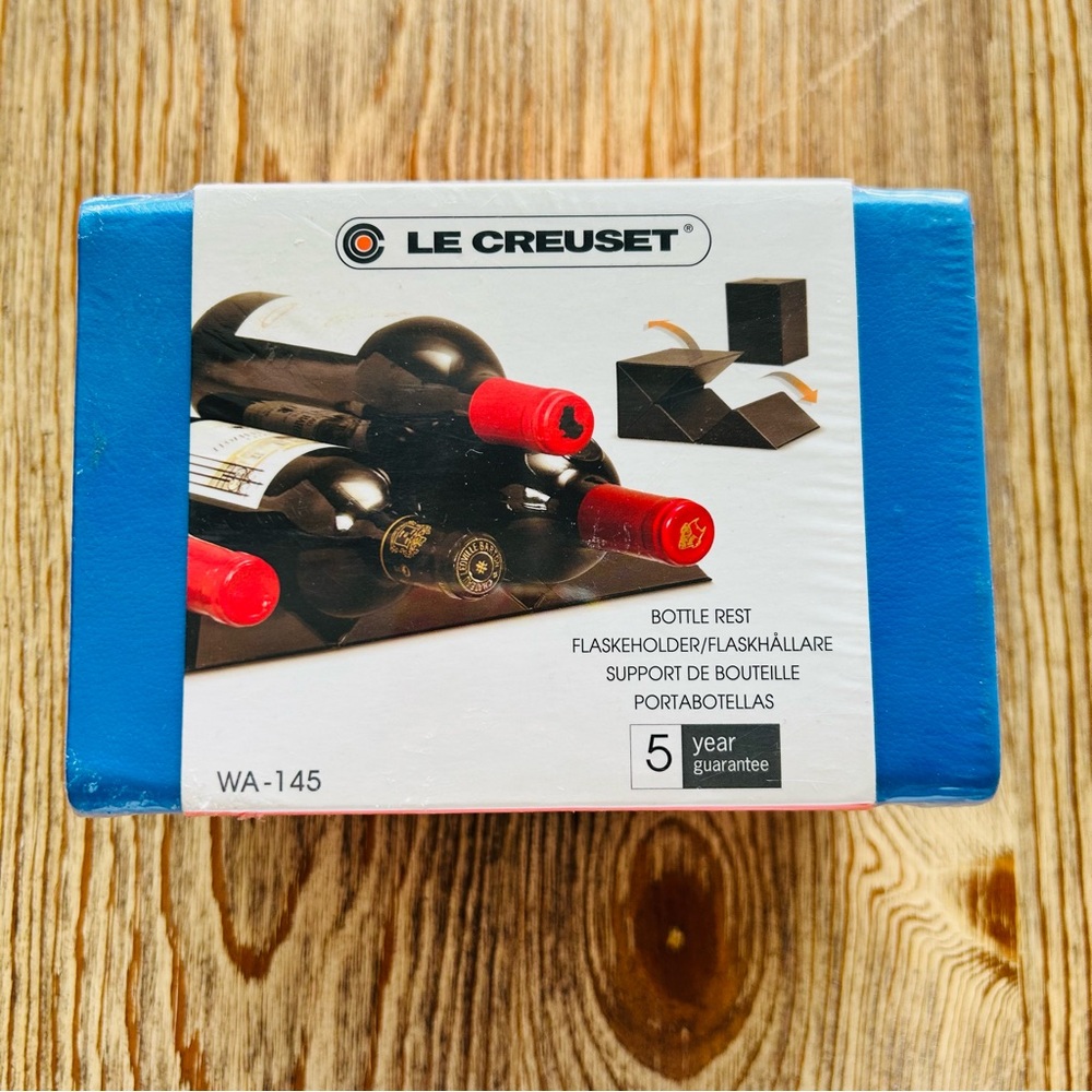 Le Creuset Blue Fold Out Bottle Rest Kitchen Accessory